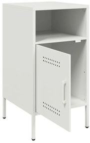 Mesa de cabeceira 36x39x68 cm aço branco