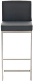 Banco de bar Paros em couro sintético 42 x 104 x 48 cm Preto