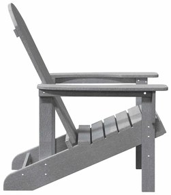 Cadeira Adirondack Cinzento Claro 74x82x91 cm HDPE