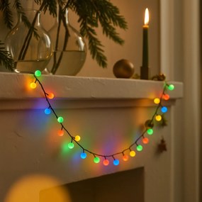 Cordão de luzes de Natal verde com 140 LEDs multicoloridos 3,5m IP44 - Dasher