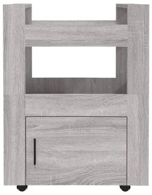 Carrinho de cozinha 60x45x80 cm derivados madeira cinza sonoma