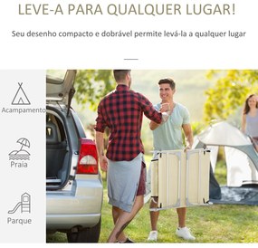 Espreguiçadeira Dobrável com Orifício de Leitura – Relaxa Sable – Bege