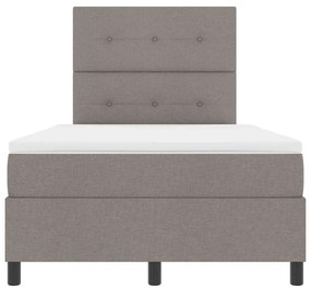 Cama Box Spring com Colchão Taupe 120x200 cm de Tecido