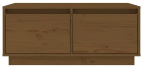 Mesa de centro 80x50x35 cm madeira de pinho maciça castanho-mel