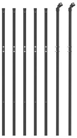 Cerca de malha de arame 1,1x10 m aço galvanizado antracite