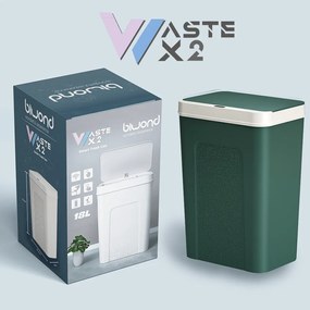 Caixote Lixo Inteligente com Sensor 18L Verde Biwond