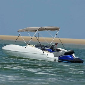 vidaXL Toldo de 3 arcos Bimini c/ paredes laterais 183x(185-198)x137cm