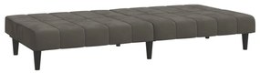 Sofá-cama de 2 lugares veludo cinzento-escuro