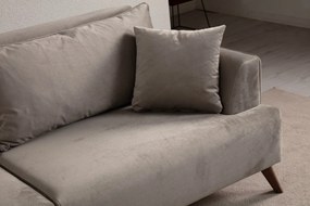 **** Sofá de 3 Lugares Buhara – Cinzento Claro – 100x78x220 cm

**