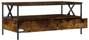 Mesa de centro 100x51x45 cm derivados madeira carvalho fumado