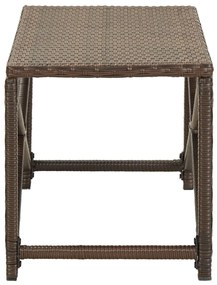 Banco de jardim 80 cm vime PE castanho
