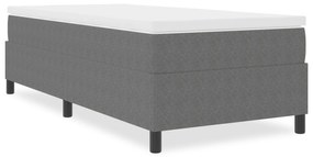 Cama Box Spring Cinza Claro 90x200 cm Tecido Cotelê