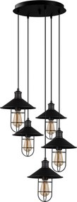 Candeeiro de Teto Ayazma – Preto – Diâmetro 58 cm x Altura 124 cm
