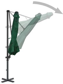 Guarda-sol de jardim com base portátil verde