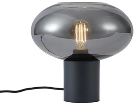 Candeeiro de Mesa Design Preto com Vidro Fumado - Umbrella Design