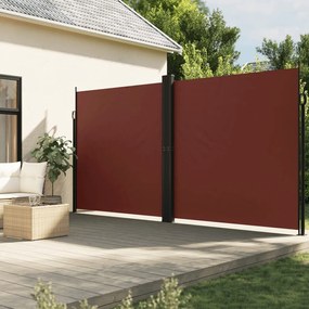 Toldo lateral retrátil 220x1200 cm castanho