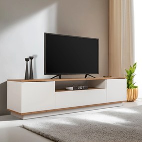 Móvel de TV "Veramont" - 180x44,6x44,5 cm - Design Moderno - Branco e