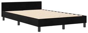 Cama vidaXL Preta 120x190 cm em Veludo
