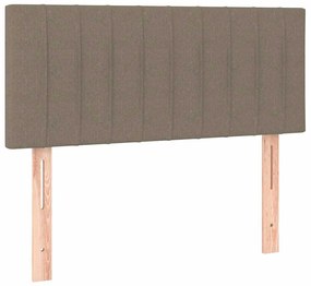 Cama box spring colchão/LED 120x190cm tecido cinza-acastanhado