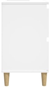 Armário de lavatório 80x33x60 cm derivados de madeira branco