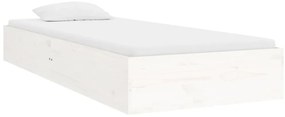 Estrutura cama pequena solteiro 75x190 cm madeira maciça branco