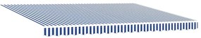 Toldo Retrátil Manual Azul e Branco 450x300 cm