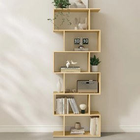 Estante livros sala elegante com 6 prateleiras 24 x 70 x 190,5 cm Cor de carvalho natural