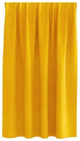 Cortinas Blackout vidaXL com fita superior 2 pcs Veludo Mostarda