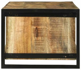 Mesa de Café 120x50x38 cm Madeira Sólida de Mangueira Rústica