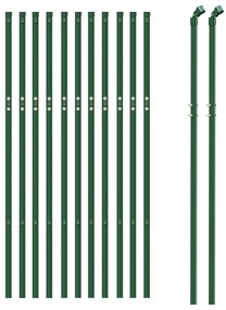 Cerca de malha de arame 1x25 m aço galvanizado verde