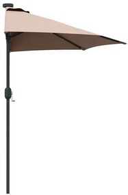 Guarda-sol de Jardim Cinzento-acastanhado 294 x 150 x 223 cm