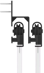 Kit de ferragens para porta deslizante 200 cm aço preto