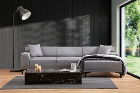 Sofá de Canto Petra – Cinzento Claro – 145 x 250 cm