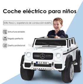 Carro Elétrico 12V para Crianças Mercedes Benz Maybach 3-8 Anos de Idade com Controlo Parental 2 Portas Branco