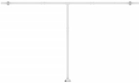 Toldo retrátil manual com LED 500x300 cm amarelo e branco