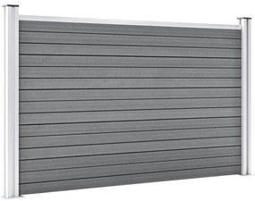 Painel de vedação para jardim 872x106 cm WPC cinzento