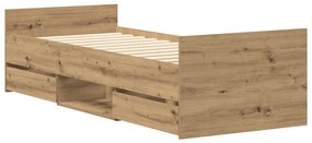 Estrutura de cama sem colchão 90x190cm derivados de madeira