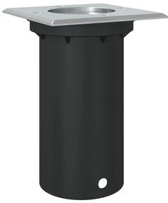 Candeeiro de solo para exterior quadrado alumínio fundido preto