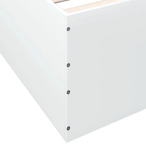 Estrutura de cama 150x200 cm derivados de madeira branco
