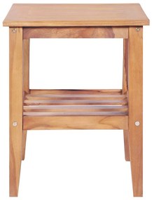 Mesa de centro quadrada 40x40x50 cm teca maciça