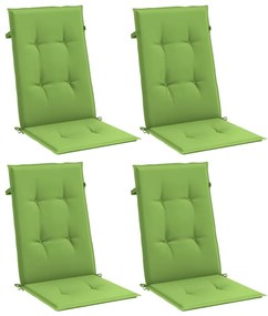 Almofadões cadeiras altas 4pcs mesclado tecido verde