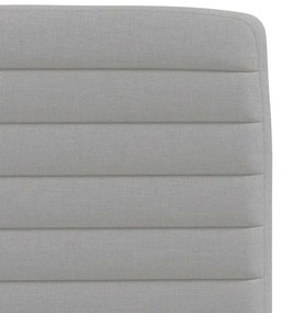 Cadeiras de jantar 6 pcs tecido cinza nuvem