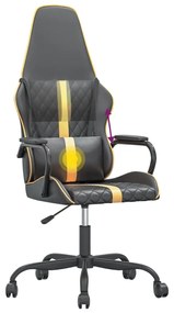 Cadeira Gaming com Massagens e Altura Ajustável em Couro Artificial -
