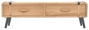 Móvel de TV madeira de abeto maciça 120x33x35 cm