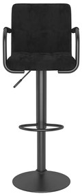 Bancos de bar 2 pcs veludo preto