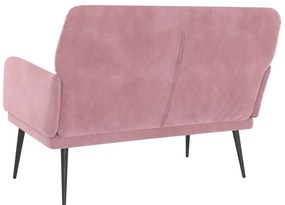 Banco 108x79x79 cm veludo rosa
