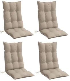 Almofadões cadeira encosto alto 4pcs oxford cinza-acastanhado