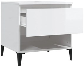 Mesa de apoio 50x46x50 cm derivados de madeira branco brilhante