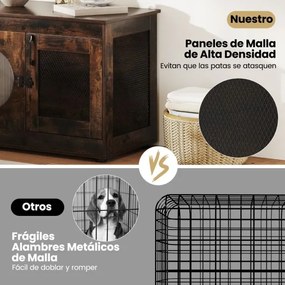 Móvel para caixa de areia para gatos ou jaula caes pequenos 82 x 47 x 60 cm com grades metálicas Porta transparente Café