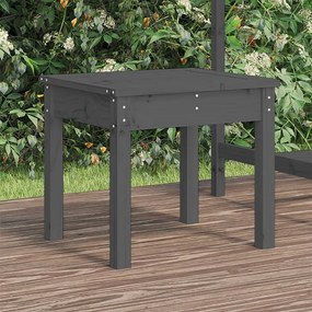 vidaXL Banco de jardim 50x44x45 cm madeira de pinho maciça cinzento